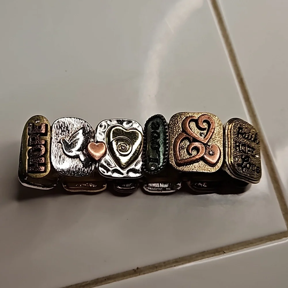 7" Stretch Bible VerseCeltic Charm Bracelet- Beautiful - Picture 7 of 9